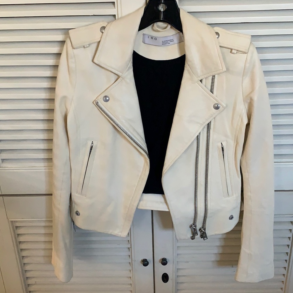 IRO Dylan  cropped leather jacket